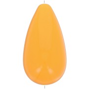 Perle poire en résine opaque 26x14 mm - Mandarine  x1