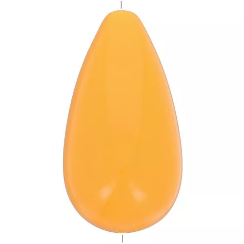 Perle poire en résine opaque 26x14 mm - Mandarine  x1