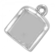 Embout carré en résine CCB pour corde 16 mm rhodié x1