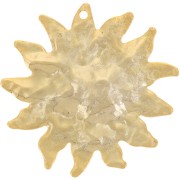 Pendentif soleil martelé 31 mm - Doré à l'or fin x1|raw }}