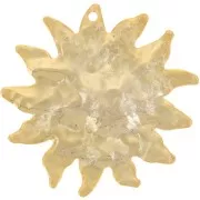 Pendentif soleil martelé 31 mm - Doré à l'or fin x1