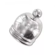 Embout en résine CCB pour corde 12mm rhodié x1