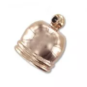 Embout en résine CCB pour corde 12mm doré rose x1