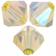 Perles toupies Preciosa - Rondelle Bead 4 mm - Acid Yellow AB 2X x30