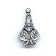 Intercalaires ethniques boucle d'oreille 22mm argenté vieilli x2