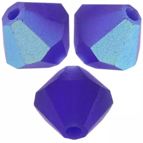 Perles toupies Preciosa - Rondelle Bead 4 mm - Cobalt Blue AB Matt x30