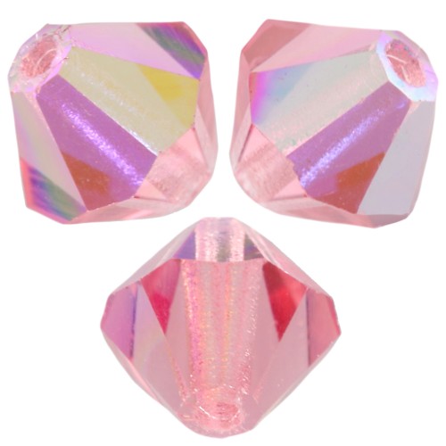 Perles toupies Preciosa - Rondelle Bead 5 mm - Rose Peach AB x12