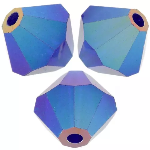 Perles toupies Preciosa - Rondelle Bead 5 mm - Cobalt Blue AB 2X x12