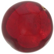 Perle de Murano bombée 15 mm Rubino et feuille d'or x1|raw }}