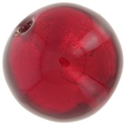 Perle de Murano ronde 10 mm Rubino et feuille d'or x1|raw }}