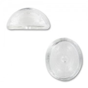 Ovale en verre à garnir 24x20x12 mm x1