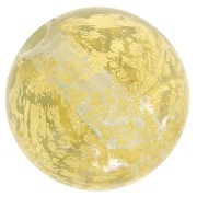 Perle de Murano ronde - Galaxy - 8 mm Crystal et feuille d'or x1|raw }}
