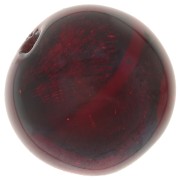 Perle de Murano ronde 8 mm Ruby et feuille d'argent x1|raw }}