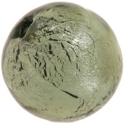 Perle de Murano ronde 6 mm Dark Diamond et feuille d'argent x1|raw }}