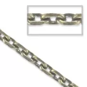 Chaîne maille forçat ovale limée 2,5 mm bronze x1m