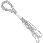 Fil métallisé - Facets Kreinik pour la broderie - 1.7 mm - Silver (001) x2.5m