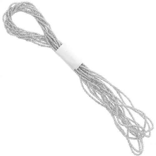 Fil métallisé - Facets Kreinik pour la broderie - 1.7 mm - Silver (001) x2.5m