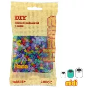 Assortiment de perles à repasser Hama MIDI 5 mm Multi Transparent x1000