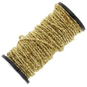 Fil métallisé Petite Facets Kreinik pour la broderie 1.3 mm Gold (002) x2.5m|raw }}