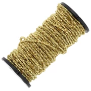 Fil métallisé Petite Facets Kreinik pour la broderie 1.3 mm Gold (002) x2.5m