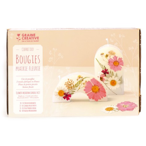 Kit bougie DIY Graine Créative - Prairie Fleurie x1