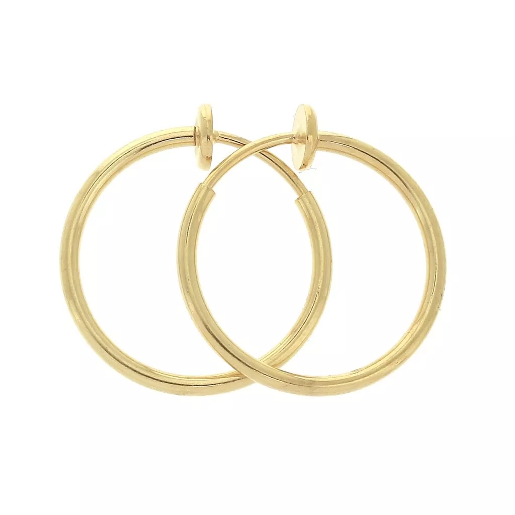Femme clips dorés demi créoles - France