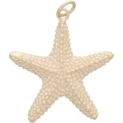 Pendentif étoile de mer avec anneau fermé 28x26mm Plaqué Or 3 microns Mat x1|raw }}