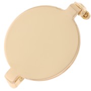 Support de broche avec plateau pour cabochon fond plat 20 mm - Doré x1|raw }}