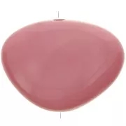 Perle plate irrégulière en résine opaque 20x27 mm - Rose poudré x1