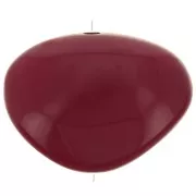 Perle plate irrégulière en résine opaque 20x27 mm - Bordeaux x1