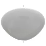 Gris - Perle plate irrégulière en résine opaque 20x27 mm - Gris x1 Perle plate irrégulière en résine opaque 20x27 mm - Gris x1