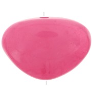 Perle plate irrégulière en résine translucide 20x27 mm - Marbré framboise x1|raw }}