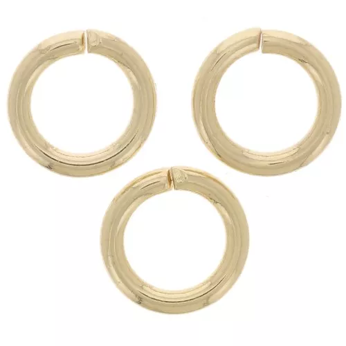 Anneaux ouverts 6x1 mm - Doré x50