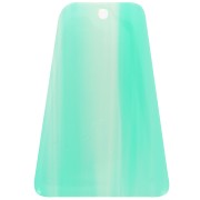 Pendentif trapèze 33.5x23 mm en acétate transparent - Marbré Vert Turquoise x1
