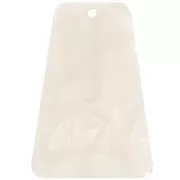Pendentif trapèze 33.5x23 mm en acétate - Marbré Crème x1