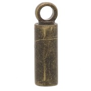 Embouts cylindriques pour cordon 1.3 mm bronze x10