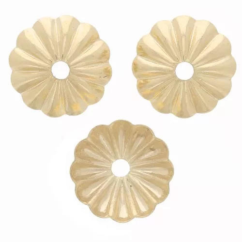 Coupelles striées 7.5 mm - Doré x20