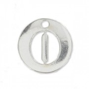Breloque ronde lettre O - 8.5 mm en Argent 925 x1