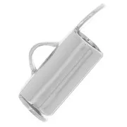 Embout tissage de perles rocailles & Delica Miyuki 8 mm - Argenté x10