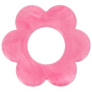 Pendentif fleur 18 mm en acrylique - Rose nacré x1|raw }}