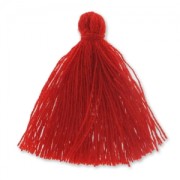 Pompon imitation coton 27-30 mm Rouge x1|raw }}