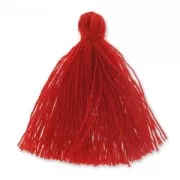 Pompon imitation coton 27-30 mm Rouge x1