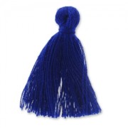 Pompon imitation coton 27-30 mm Bleu Dur x1|raw }}