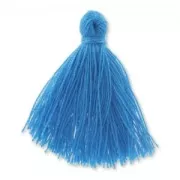 Pompon imitation coton 27-30 mm Bleu  x1