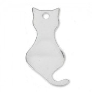 Breloque chat 19 mm en Argent 925 x1