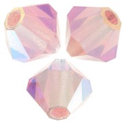 Perles toupies Preciosa - Rondelle Bead 4 mm - Rose peach AB 2X x30|raw }}