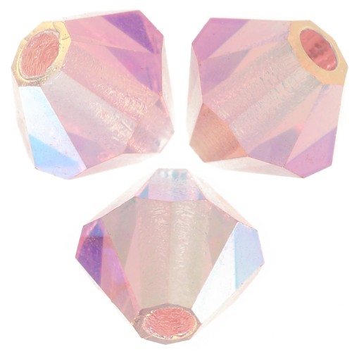 Perles toupies Preciosa - Rondelle Bead 4 mm - Rose peach AB 2X x30