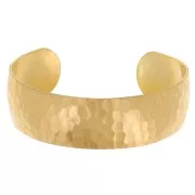 Bracelet bombé martelé en laiton brut 19 x 150 mm x1