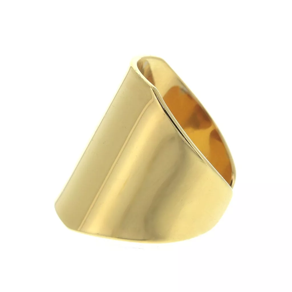 Bague Dorée Matelassée 16,5 Mm - Taille 54 - Métaux Mixtes - Neuf Sans Emballage