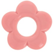Pendentif fleur 21 mm en résine opaque - Rose saumon x1|raw }}